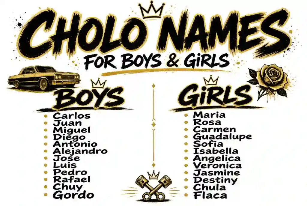 cholo names for boys or girls