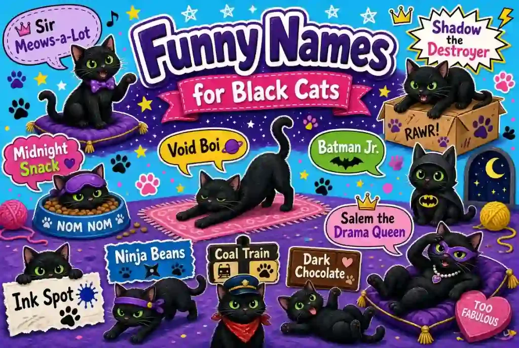 Funny names for black Cats