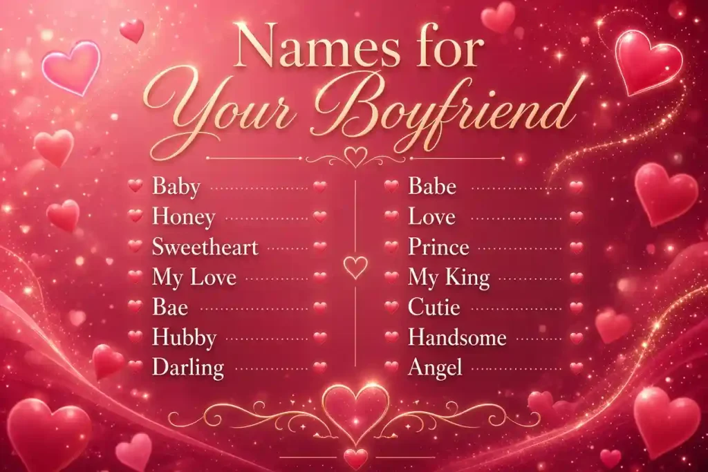 love names for boyfriend
