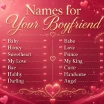 love names for boyfriend