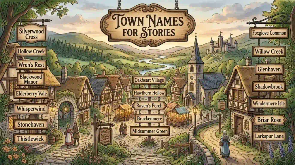 Town names for stories