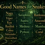 Good names for snakes