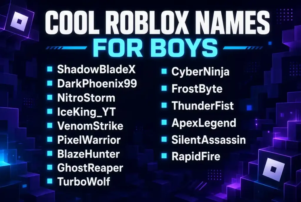 Good roblox names for boys