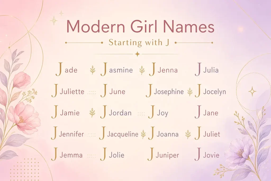 J letter names for girl modern