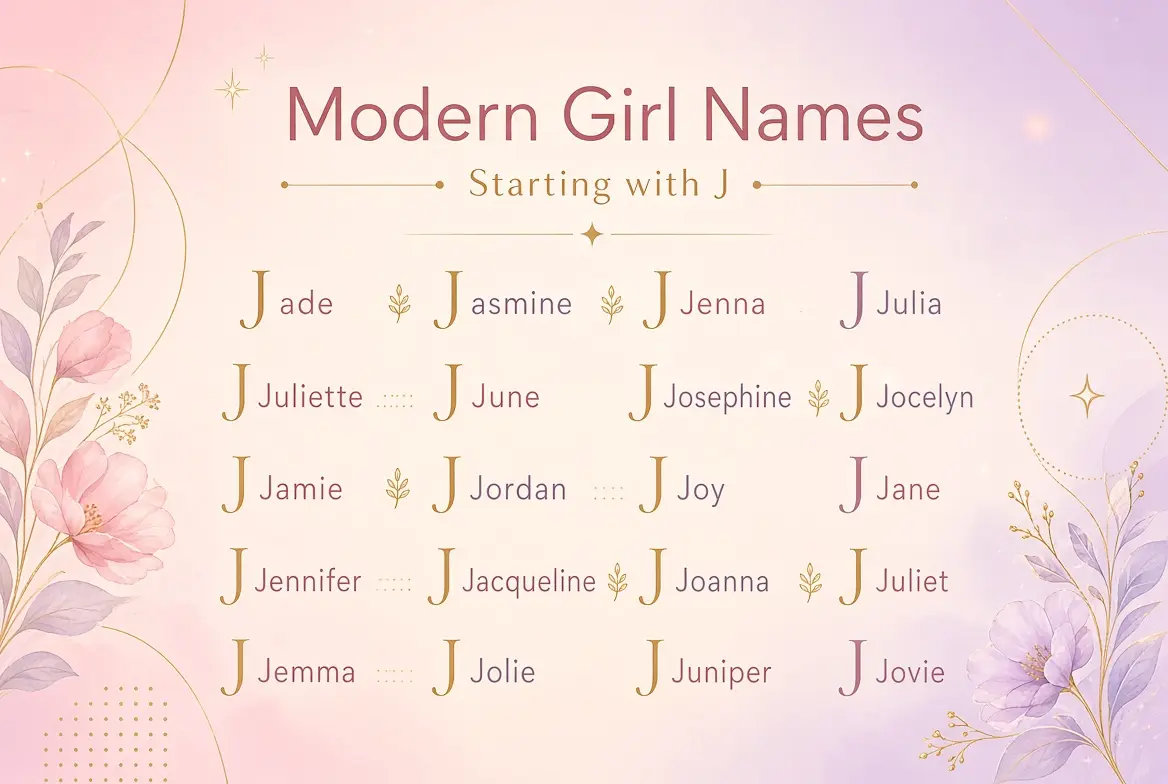 J letter names for girl modern