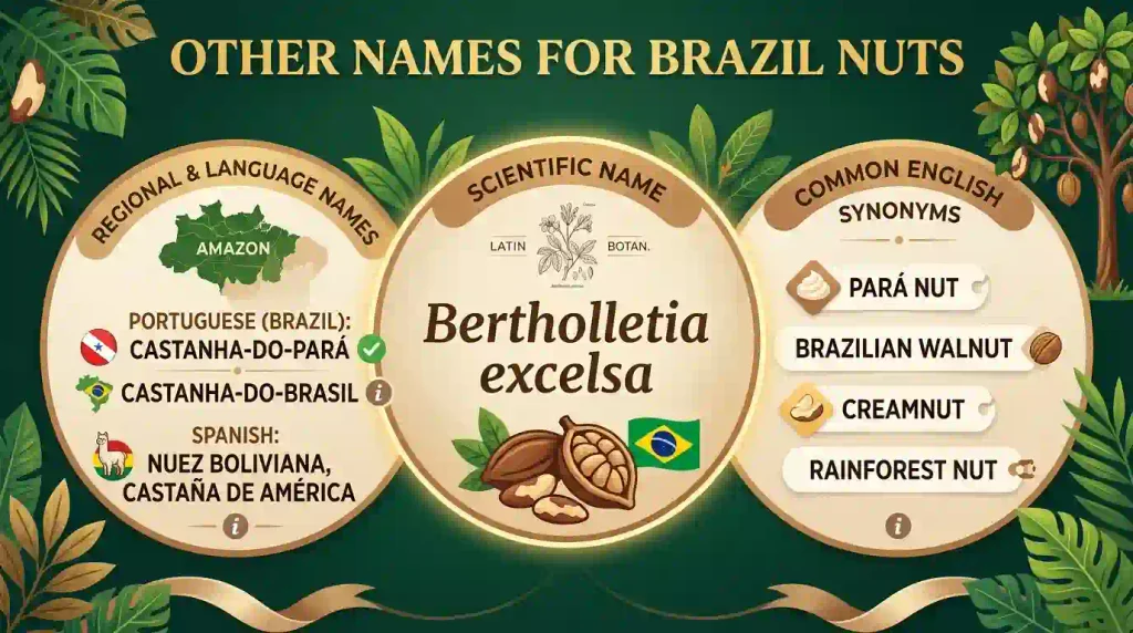 Other names for Brazil nuts