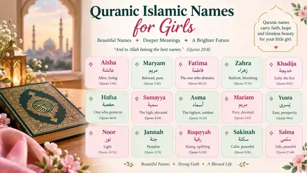 Quran islamic names for girls